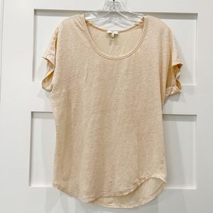 Joie Peach Slub Jersey Tee Shirt